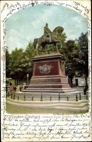 Ak Mönchengladbach Nordrhein Westfalen, Kaiser Wilhelm Denkmal