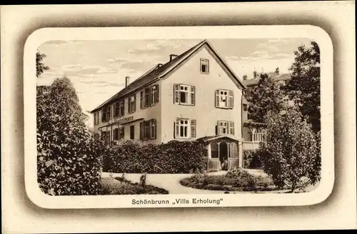 Ak Schönbrunn Bischofswerda in Sachsen, Villa Erholung