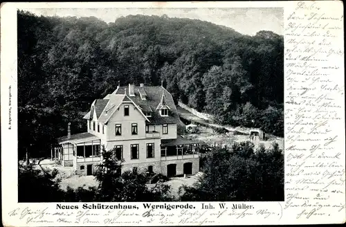 Ak Wernigerode am Harz, Neues Schützenhaus