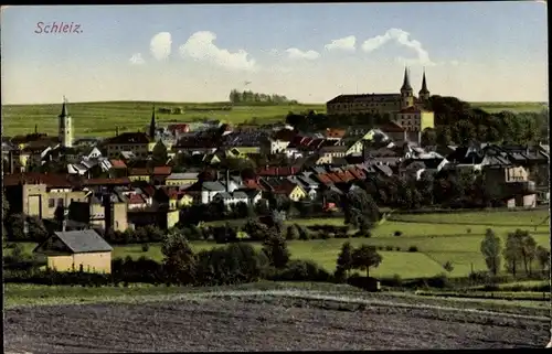 Ak Schleiz im Vogtland Thüringen, Panorama vom Ort