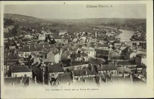 Ak Château Thierry Aisne, Vue générale