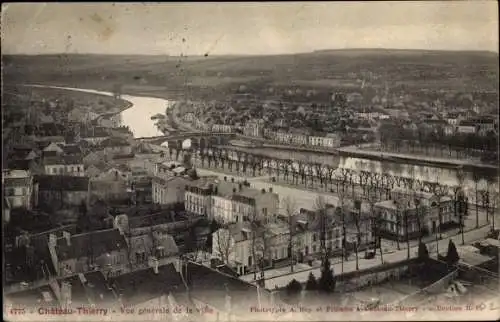 Ak Château Thierry Aisne, Vue générale