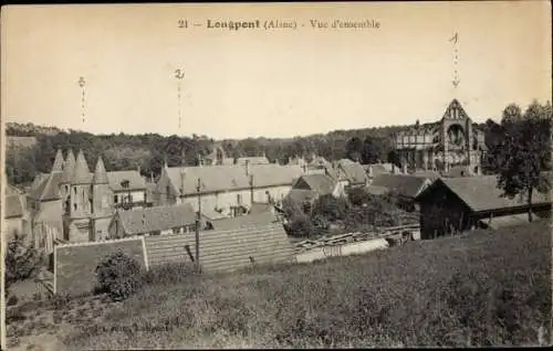 Ak Longpont Aisne, Vue d'ensemble