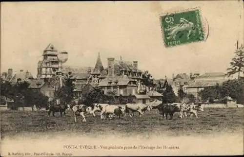 Ak Pont l Eveque Calvados, Vue generale prise de l'Herbage des Hunieres