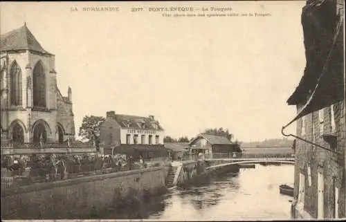 Ak Pont l Eveque Calvados, La Touques