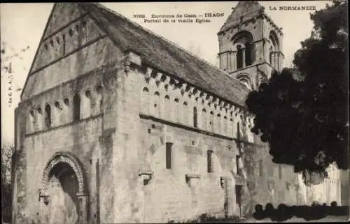 Ak Thaon Calvados, Environs de Caen, Portail de la vieille Eglise