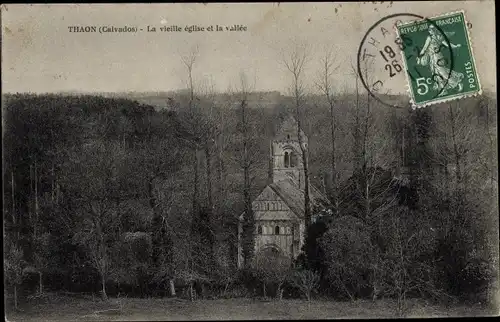 Ak Thaon Calvados, La vieille eglise et la vallee