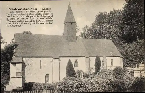 Ak Saint Vaast en Auge, L'Eglise