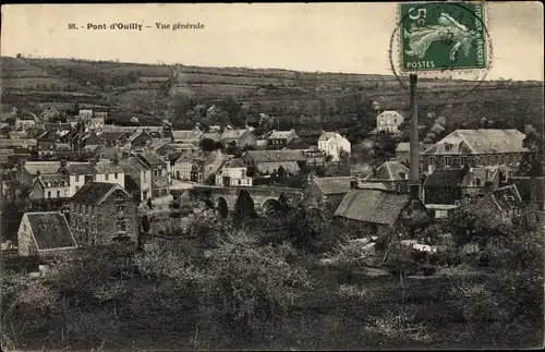 Ak Pont d Ouilly Calvados, Vue generale