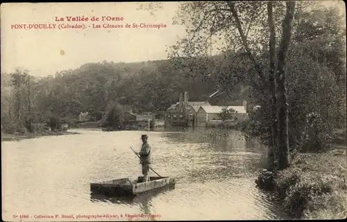 Ak Pont d Ouilly Calvados, Les Coteaux de St. Christophe