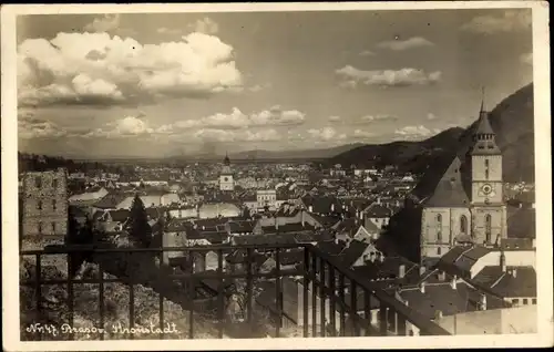 Foto Ak Brassó Brașov Kronstadt Rumänien, Blick über die Dächer der Stadt