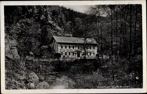 Ak Edle Krone Klingenberg im Osterzgebirge, Gasthof Edle Krone