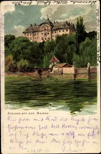 Künstler Litho Biese, C., Insel Mainau im Bodensee, Schloss