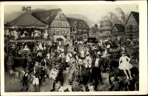 Ak Sonneberg in Thüringen, Deutsches Spielzeugmuseum, Kirmes, Weltausstellungsgruppe, Puppen