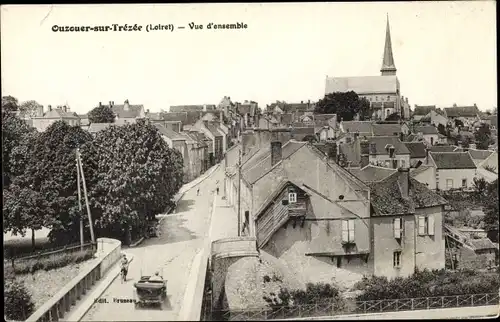 Ak Ouzouer sur Trézée Loiret, Vue d'ensemble