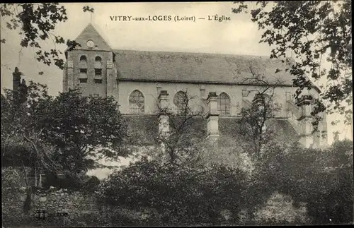 Ak Vitry aux Loges Loiret, L'Église