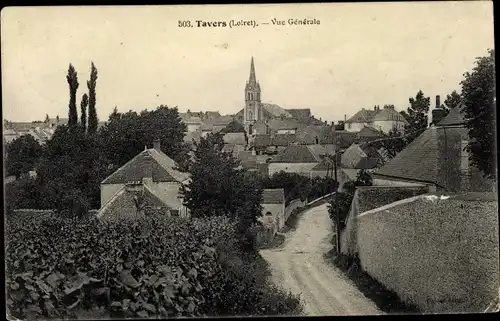 Ak Tavers Loiret, Vue générale