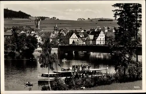 Ak Saalfeld an der Saale Thüringen, Bootsanlegeplatz