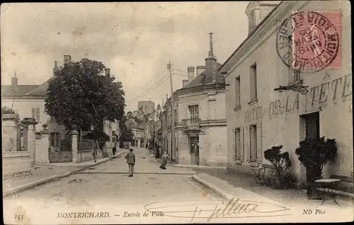 Ak Montrichard Loir et Cher, Entree de Ville, Hotel de la Tete