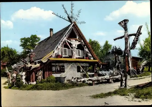 Ak Hinteressach Neukirch Baden Württemberg, Wurzelhaus