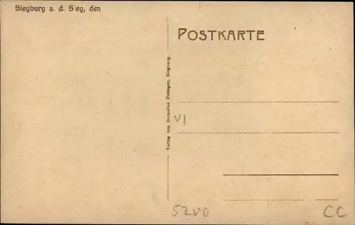 Ak Siegburg im Rhein Sieg Kreis, Totalansicht