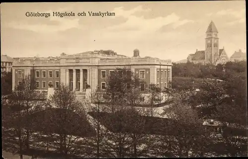 Ak Göteborg Schweden, Högskola och Vasakyrkan