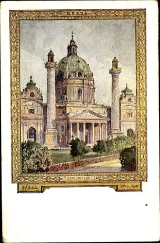 Ak Wien - 4, 10. Deutsches Sängerbundfest, Karlskirche, Schüler