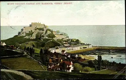 Ak Gorey Jersey Kanalinseln, Mont Orgueil Castle, Harbour