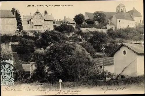 Ak Chatel Censoir Yonne, Vue prise de St. Marc