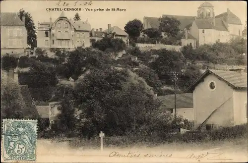 Ak Chatel Censoir Yonne, Vue prise de St. Marc