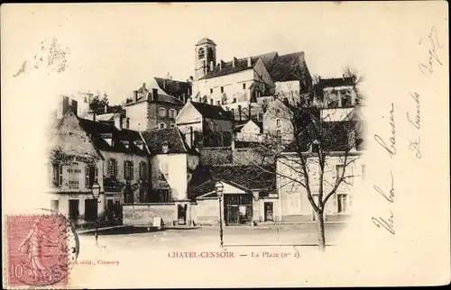 Ak Chatel Censoir Yonne, Ortsansicht, La Place