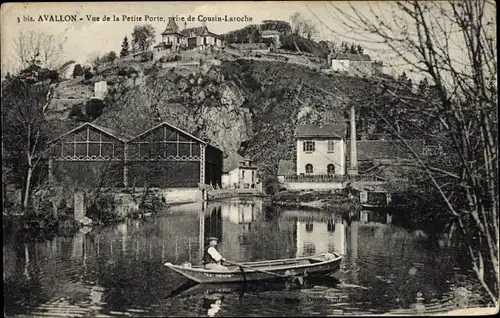 Ak Avallon Yonne, Vue de la Petite Porte, prise de Cousin Laroche