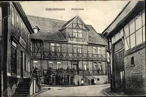 Ak Gieboldehausen Niedersachsen, Marktstraße, Fachwerkhaus