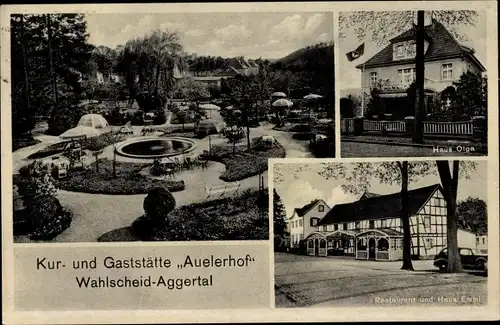 Ak Wahlscheid Lohmar im Aggertal, Gaststätte Auelerhof, Haus Olga, Haus Emmi, Hermann Schiffbauer