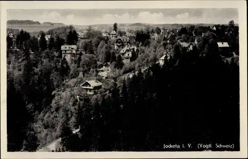 Ak Jocketa Pöhl Vogtland, Teilansicht, Vogelschau