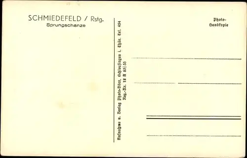 Ak Schmiedefeld am Rennsteig Thüringen, Sprungschanze