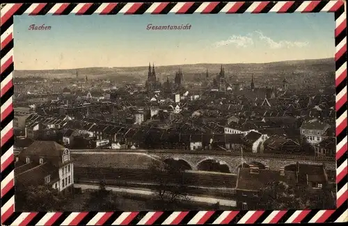 Passepartout Ak Aachen in Nordrhein Westfalen, Gesamtansicht