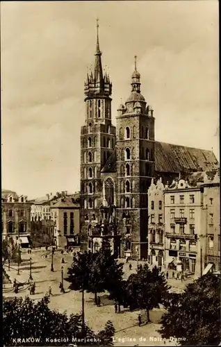 Ak Kraków Krakau Polen, Marienkirche, Kosciol Marjacki