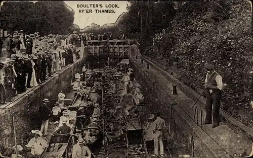 Ak Maidenhead South East England, Boulter's Lock, River Thames