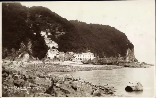 Ak Clovelly South West England, view from the beach