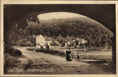 Ak Bad Sulza in Thüringen, Durchblick am Viadukt