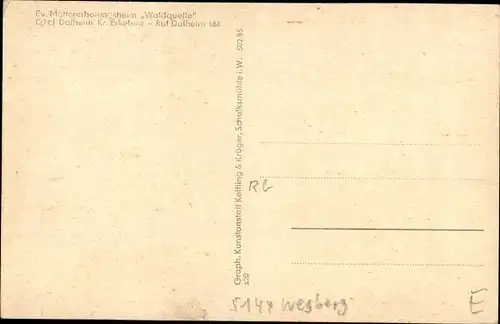 Ak Dalheim Rödgen Wegberg in Nordrhein Westfalen, Evangelisches Müttergenesungsheim Waldquelle