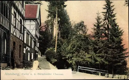 Ak Altenberg Erzgebirge, Partie an der Burscheider Chaussee