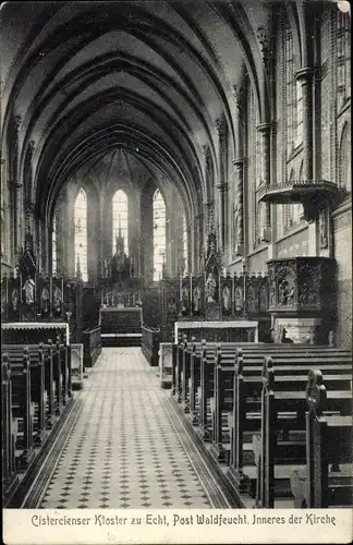 Ak Waldfeucht Rheinland Pfalz, Cistercienser Kloster zu Echt, Inneres der Kirche