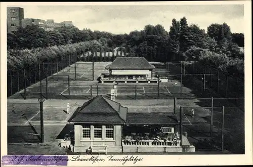 Ak Leverkusen in Nordrhein Westfalen, I.G. Farbindustrie Tennisplatz