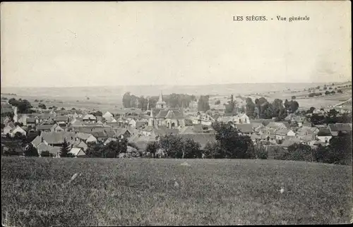 Ak Les Sieges Yonne, Vue generale, Panorama