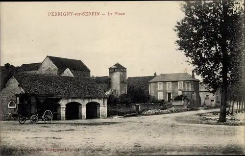 Ak Perrigny sur Serein, La Place