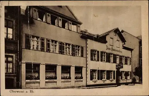 Ak Oberwesel in Rheinland Pfalz, Hotel zum Hunsrücken