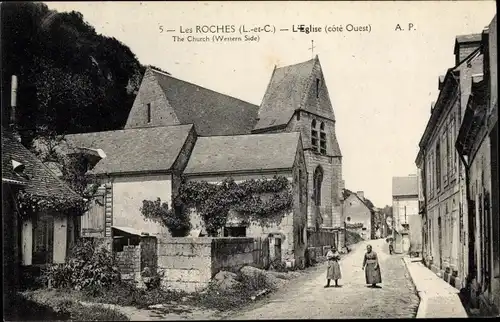 Ak Les Roches Loir et Cher, Eglise