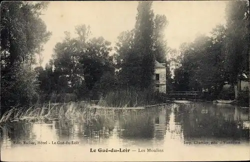 Ak Le Gué du Loir Loir et Cher, Les Moulins